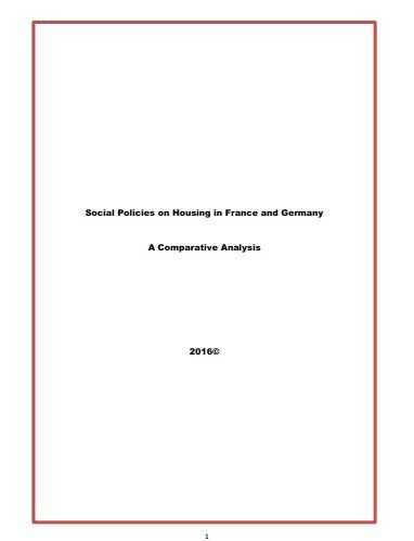 Social Policies on Housing French and Germany